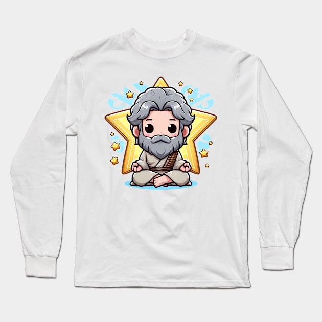 Cute Moses Cartoon Long Sleeve T-Shirt by Pickledjo